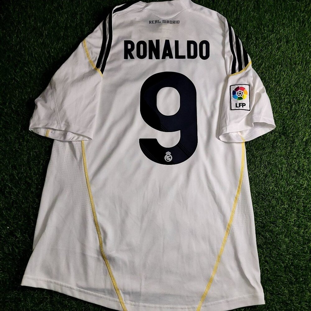 Cristiano Ronaldo Real Madrid 2009 2010 DEBUT Home Soccer Jersey Shirt M